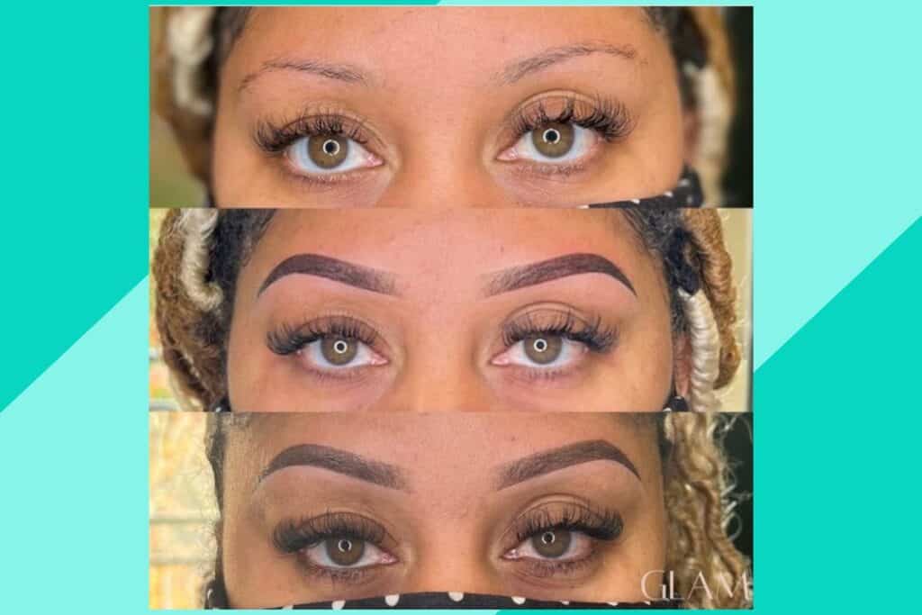 Ombre Brows Healing Stages